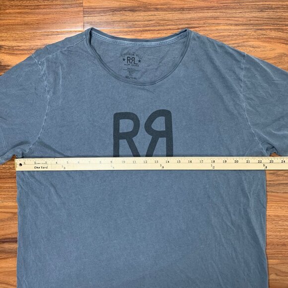RRL Logo T-shirt Gray Men's XL Ralph Lauren Double RL Distressed - Picture 9 of 10